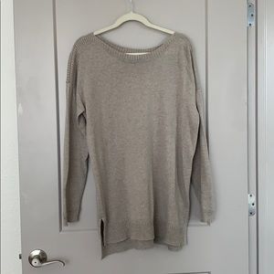 tan tunic sweater